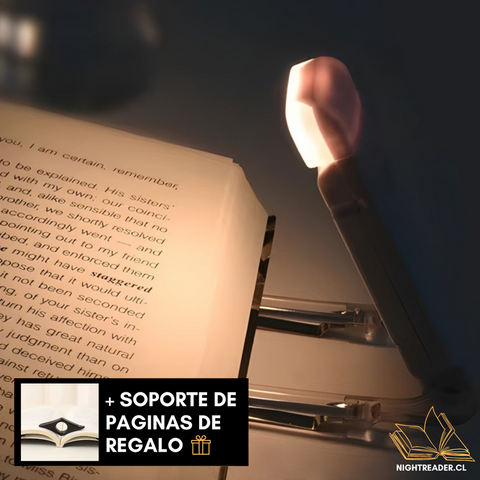 LightReader™ Lampara de lectura + Soporte de Paginas de Regalo